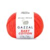 Gazzal Baby Cotton, Колір № 3459: Червоно-помаранчевий