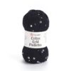 YarnArt Cotton Gold Paillettes, Цвет № 7101: Чёрный